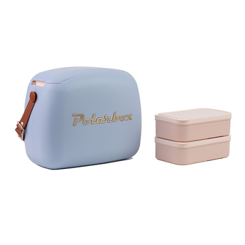 Polarbox coolerbag 6l foggy gold incl. 2x lunchbox