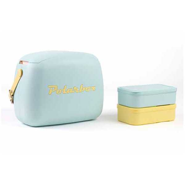 Polarbox coolerbag 6l sky blue incl. 2x lunchbox