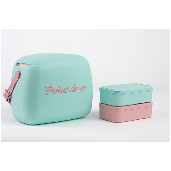 Polarbox coolerbag 6l pastelgroen incl. 2x lunchbox