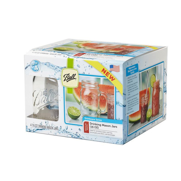 Ball | Mason Jar Drinking Mug 16oz / 470 ml Wide Mouth (1 stuks) 2