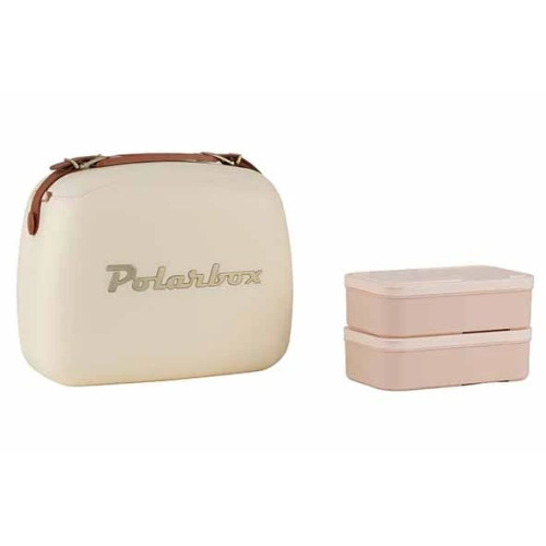 Polarbox coolerbag 6l cream gold incl. 2x lunchbox