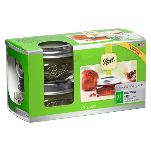 Ball | Mason Jar Elite Ball 8 oz / 240 ml Wide Mouth (4 stuks)