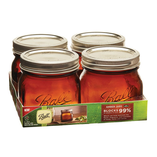 Ball | Mason Jar Elite AMBER 16 oz / 475 ml Wide Mouth (1 stuks)