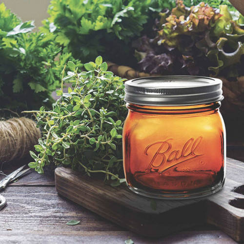 Ball | Mason Jar Elite AMBER 16 oz / 475 ml Wide Mouth (1 stuks)
