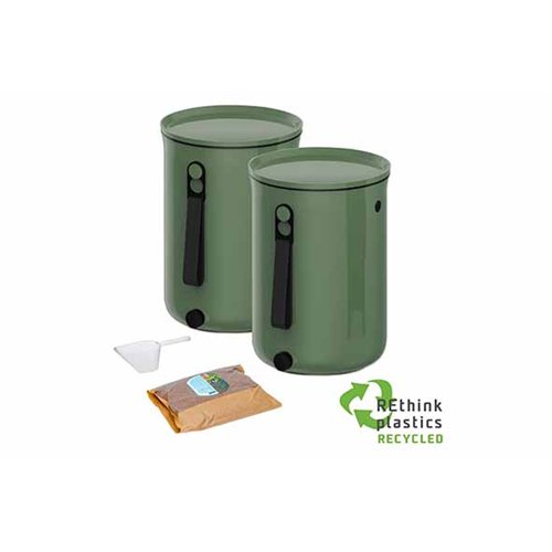 Skaza Bokashi Organko composteerder – set van 2 – Groen