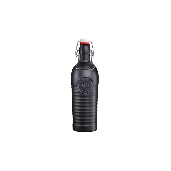 Bormioli Rocco Officina 1825 glazen fles 1,2 L – antraciet