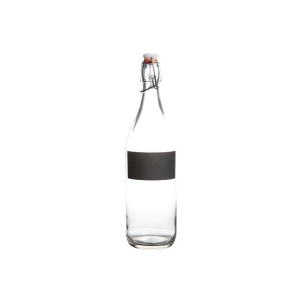 Cosy & Trendy glazen fles met krijtvlak & stop – 970 ml