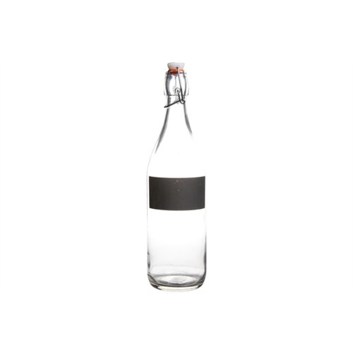 Cosy & Trendy glazen fles met krijtvlak & stop – 970 ml