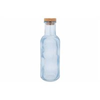 Cosy & Trendy Raya glazen fles 1 L met kurk – blauw