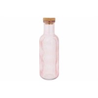 Cosy & Trendy Raya glazen fles 1 L met kurk – roze