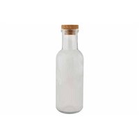 Cosy & Trendy Raya glazen fles 1 L met kurk – transparant
