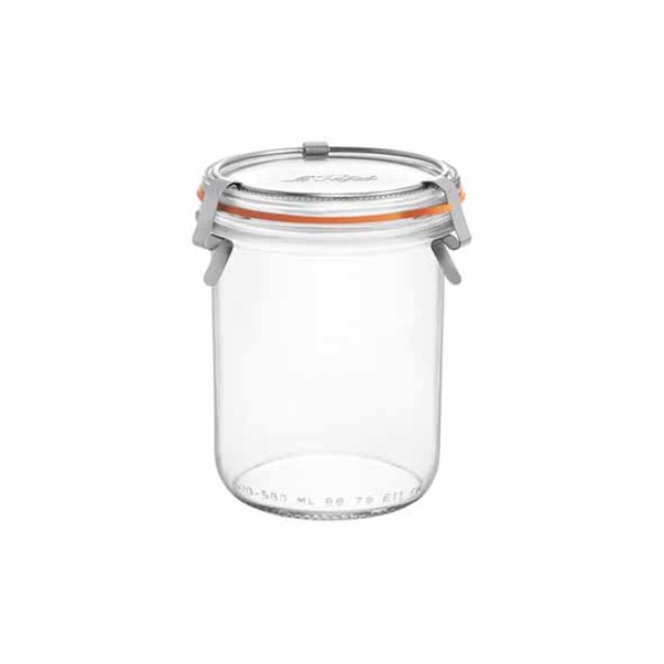 Le Parfait Bistrot glazen pot 580 ml – set van 2