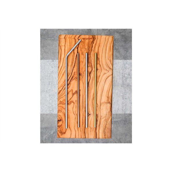 Cosy & Trendy Rietjes goud RVS 21,4 cm + borstel (10 st.)