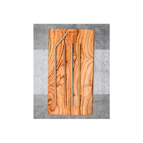 Cosy & Trendy Rietjes goud RVS 21,4 cm + borstel (10 st.)