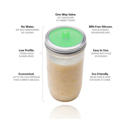 Mason Jar Fermentatiedeksels WIDE Mouth (3 stuks)