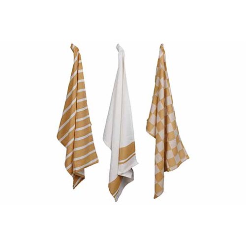 Stoff Keukenhanddoek Amber Gold - Set van 3