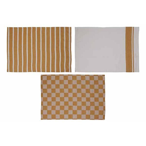 Stoff Keukenhanddoek Amber Gold - Set van 3