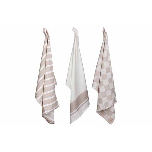Stoff Keukenhanddoek Sand - Set van 3