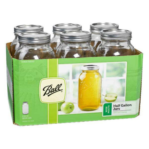 Ball | Mason Jar Wide Mouth Half Gallon jar 64 oz / 1960 ml (1 stuks)