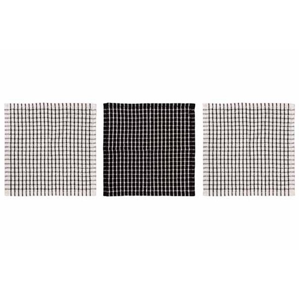 Stoff Vaatdoek Black Chambray - Set van 3 2