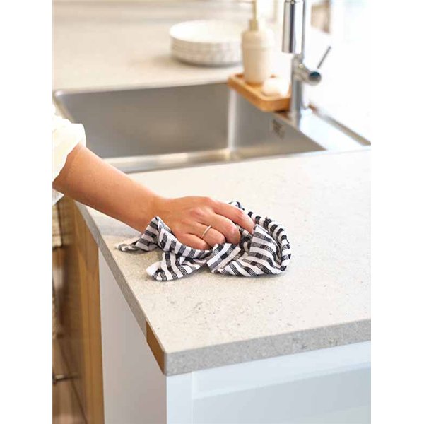 Stoff Vaatdoek Black Chambray - Set van 3