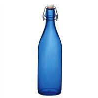 Bormioli Rocco Giara glazen fles met beugelsluiting Donkerblauw – 1 L