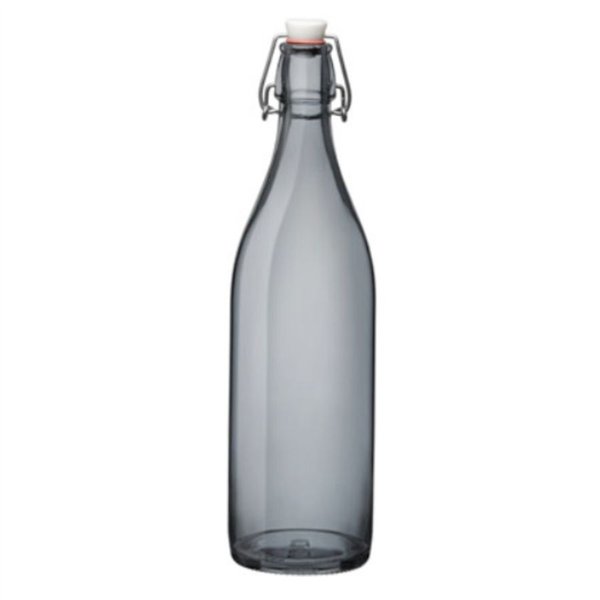 Bormioli Rocco Giara glazen fles met beugelsluiting Grijs – 1 L