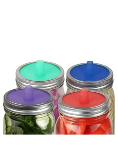 Mason Jar Fermentatiedeksels WIDE Mouth (3 stuks) 2