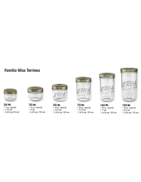 Le Parfait | Familia Wiss Terrines / Paté weckpot 200 ml (6 stuks)