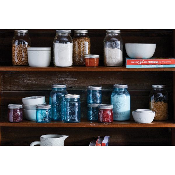 Ball | Mason Jar Collector's Edition Regular Mouth 16 oz Aqua Vintage (4 pack)