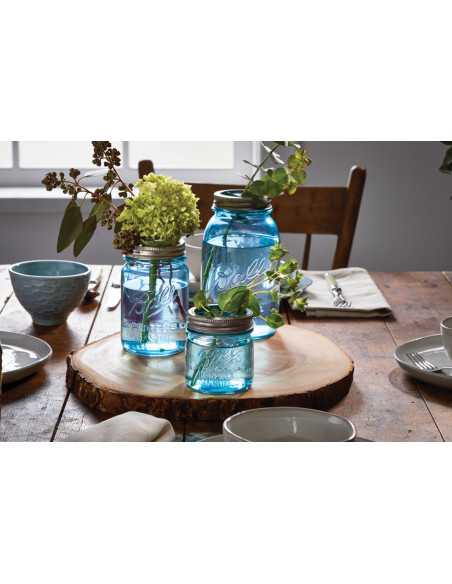 Ball | Mason Jar Collector's Edition Regular Mouth 16 oz Aqua Vintage (4 pack)
