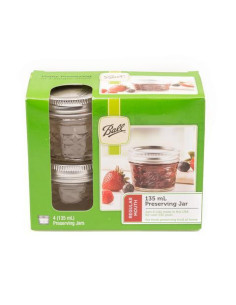 Ball | Mason Jar Regular Quilted Crystal 135 ml (4 stuks)