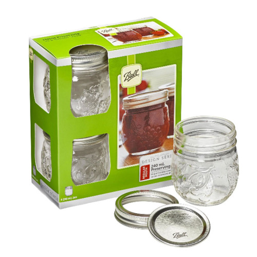 Ball | Mason Elite Jam Jar 8 oz / 240 ml Regular Mouth (4 stuks)