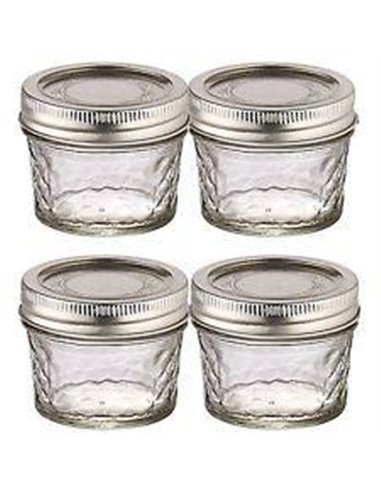 Ball | Mason Jar Regular Quilted Crystal 135 ml (4 stuks)
