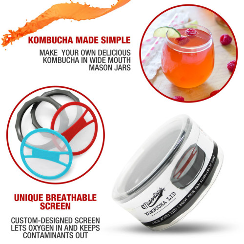 Masontops | Kombucha Lids Wide mouth (2 pack)