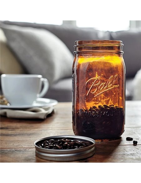 Ball | Mason Jar Elite AMBER 32 oz / 945 ml Wide Mouth (4 stuks)