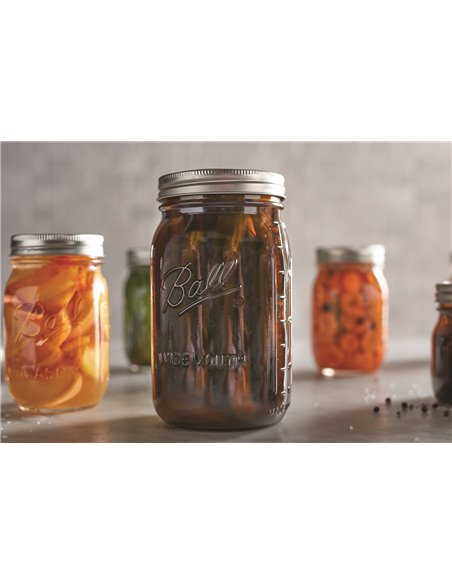 Ball | Mason Jar Elite AMBER 32 oz / 945 ml Wide Mouth (4 stuks)