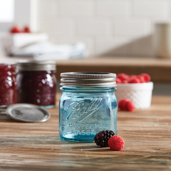 Ball | Mason Jar Collector's Edition Regular Mouth 8 oz Aqua Vintage (4 pack) 2