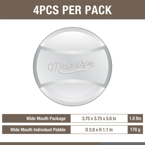 Masontops | Pickle Pebble Fermentation Weights (4 pack)
