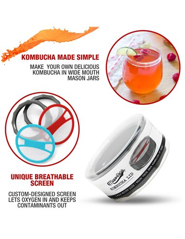 Masontops | Kombucha Lids Wide mouth (2 pack)