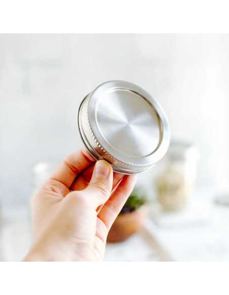 Mason Jar Deksel RVS