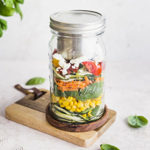 Oleni Mason Jar Wide 950 ml (4 stuks)