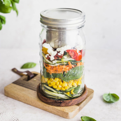 Oleni Mason Jar Wide 950 ml (4 stuks)
