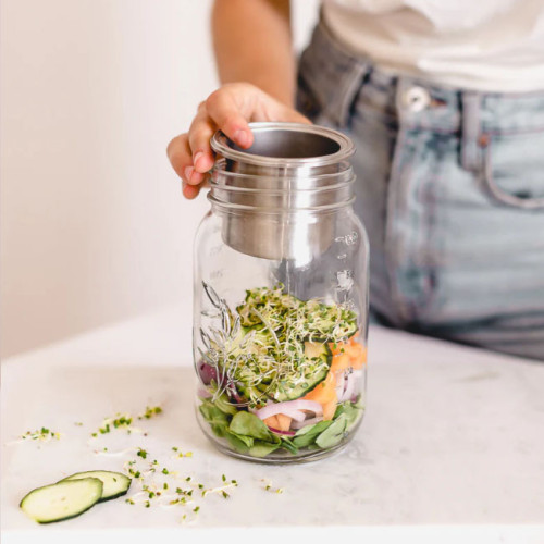 Oleni Mason Jar Wide 950 ml (4 stuks)