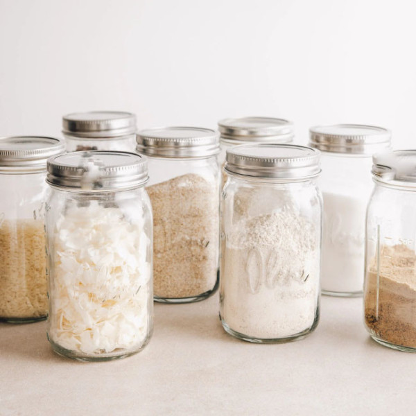 Oleni Mason Jar Wide 950 ml (4 stuks)
