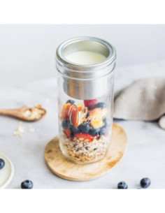 Mason Jar Lunchbox RVS Ø 86 mm 2