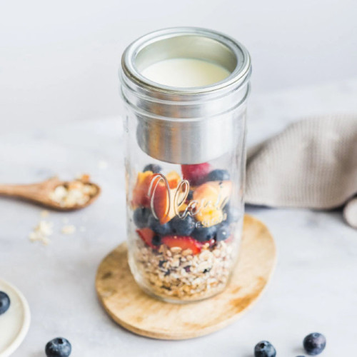 Mason Jar Lunchbox RVS Ø 86 mm
