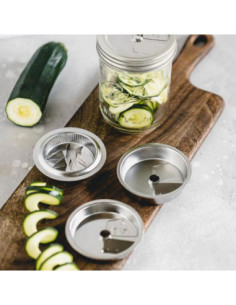 Mason Jar Spiraalsnijder RVS Wide