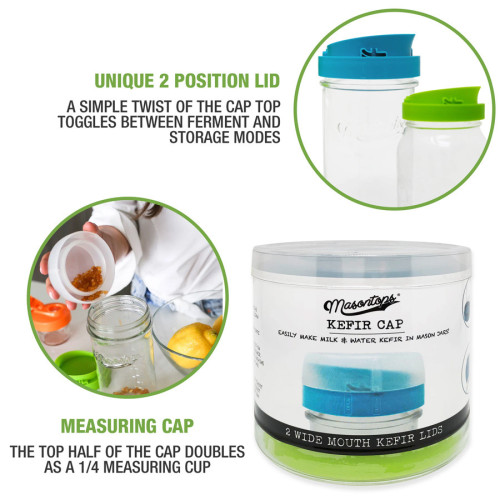 Masontops | Kefir Caps Wide mouth (2 pack)