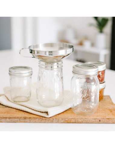 Mason Jar Trechter met brede opening RVS